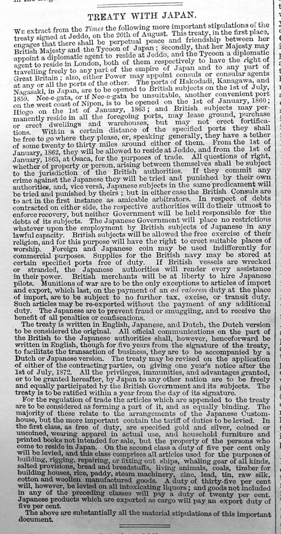 JAPAN nov 13 1858